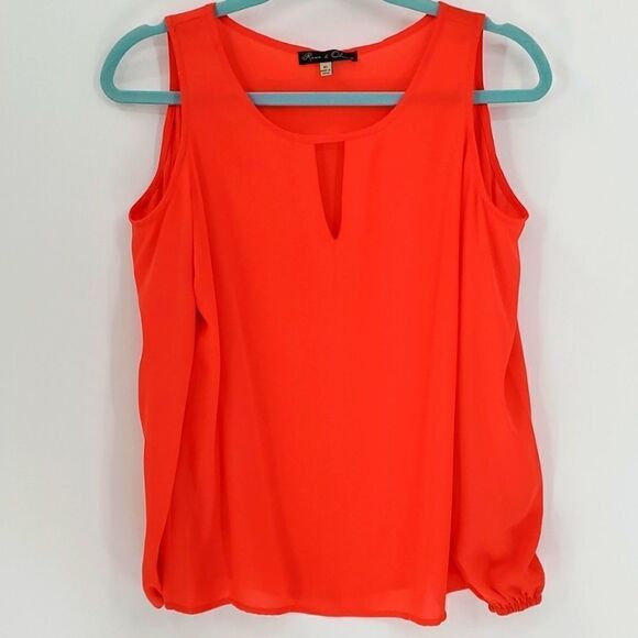 Rose & Olive bright peach blouse.  XS. Beautiful color. - Picture 1 of 8